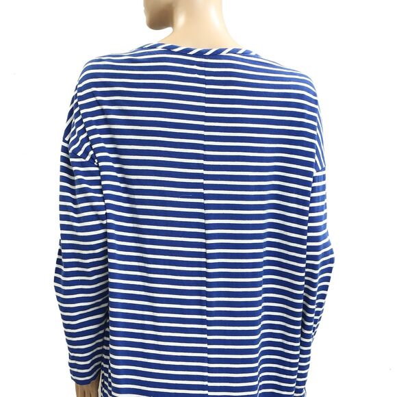 Free People Free Est Tivoli Maxi Dress Striped Print Oversized Cotton XS 283168 - Picture 8 of 8